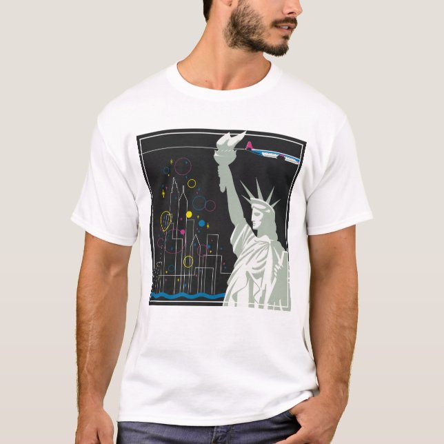 T-shirt Affiche De Voyage Pour Vol Northwest Airlines (Devant)