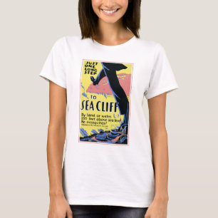 T-shirt Affiche de voyage Promotion Sea Cliff, Long Island