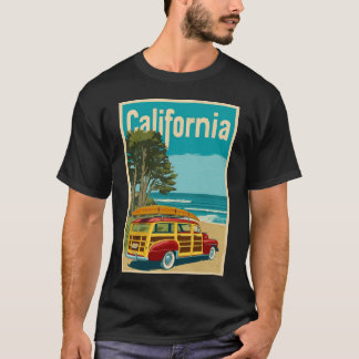 T-shirt Affiche de voyage rétro Californie