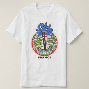 T-shirt Affiche de voyage ski Mont Tremblant France