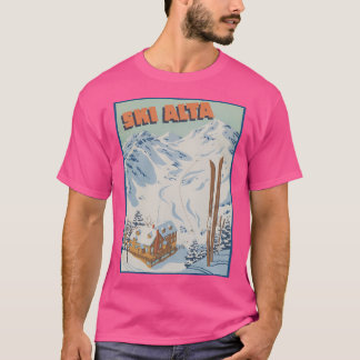 T-shirt Affiche de voyage ski Vintage Alta Utah