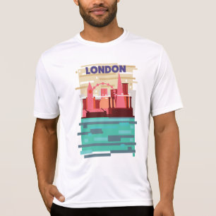 T-shirt Affiche de voyage sur la skyline de Londres.