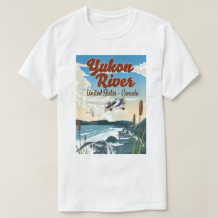 T-shirt Affiche de voyage sur le fleuve Yukon aux États-Un