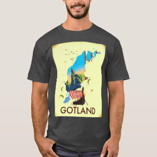 T-shirt Affiche de voyage sur l'île suédoise de Gotland