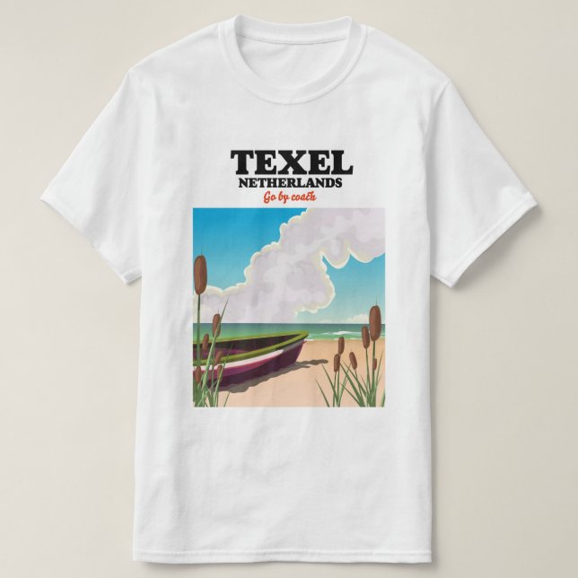 T-shirt Affiche de voyage Texel Pays-Bas (Design devant)