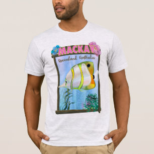 T-shirt Affiche de voyage tropical Mackay Australie