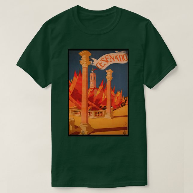 T-shirt Affiche de voyage vintage Cesenatico (Design devant)