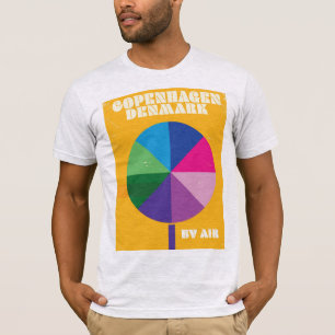 T-shirt Affiche de voyage vintage de Copenhague, Danemark