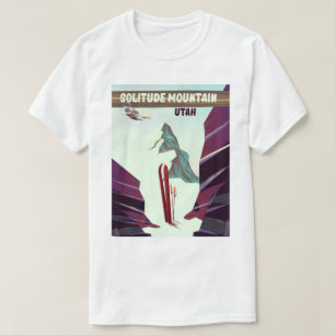 T-shirt Affiche de voyage vintage de la montagne Solitude 