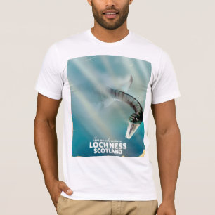 T-shirt Affiche de voyage vintage du monstre du Loch Ness 