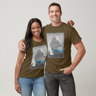 T-shirt Affiche de voyage vintage du Montana Voir l'Amériq