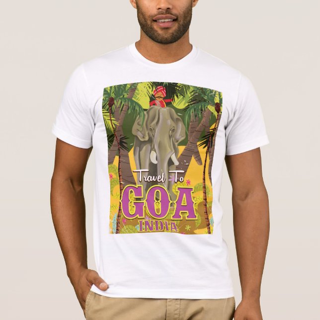 T-shirt Affiche de voyage vintage Goa Inde (Devant)