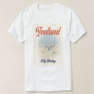 T-shirt Affiche de voyage vintage Islande "Fly Today"