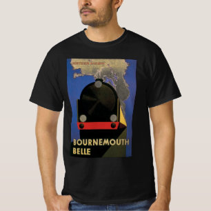 T-shirt Affiche de voyage vintage, train Bournemouth Belle