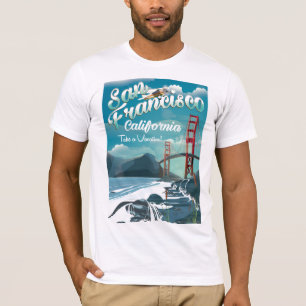 T-shirt Affiche de voyage vintage Vacances à San Francisco