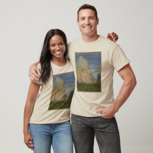 T-shirt Affiche de voyage vintage Zion Park Voir l'Amériqu