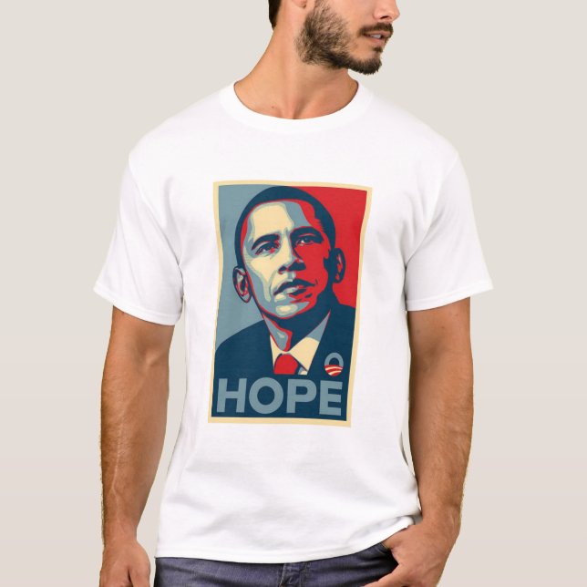 T-shirt Affiche d'espoir de Barack Obama (Devant)