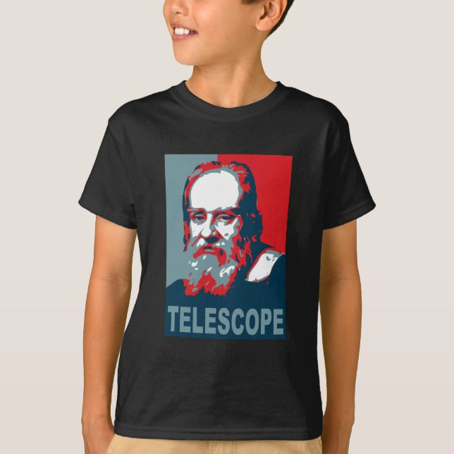 T-shirt Affiche d'Obama - télescope de Galilée (Devant)