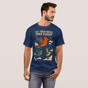 T-shirt Affiche d'oiseaux créatifs
