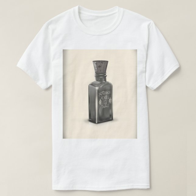 T-shirt Affiche drôle de bouteille d'huile de serpent "Gué (Design devant)