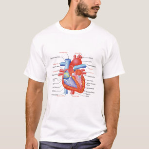T-shirt Affiche du diagramme du coeur humain