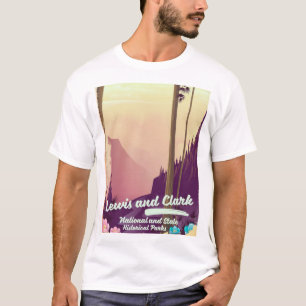 T-shirt Affiche du parc national et d'État Lewis et Clark