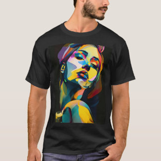 T-shirt affiche féminine Extraordinaire et colorée