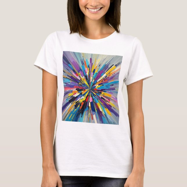 T-shirt Affiche impressionnante design d'art abstrait (Devant)