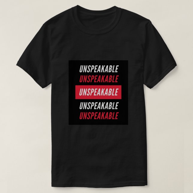 T-shirt Affiche indicible (Design devant)