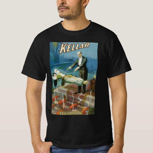 T-shirt Affiche Magie Vintage, Magicien Harry Kellar (Devant)