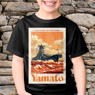 T-shirt Affiche maritime vintage du cuirassé japonais Yama
