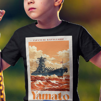T-shirt Affiche maritime vintage du cuirassé japonais Yama