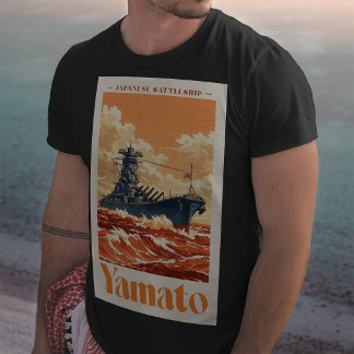 T-shirt Affiche maritime vintage du cuirassé japonais Yama