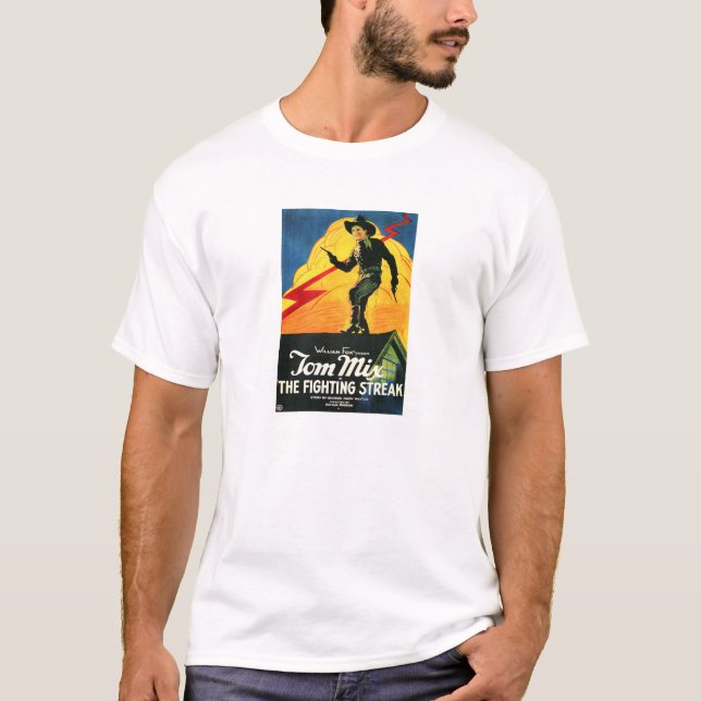 T-shirt Affiche occidentale de film silencieux de Tom Mix (Devant)
