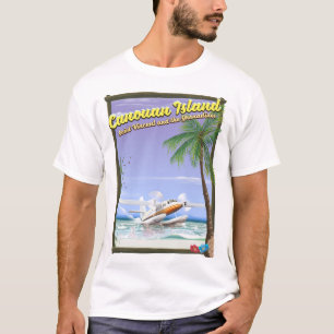 T-shirt Affiche paradisiaque des îles Canouan des Caraïbes