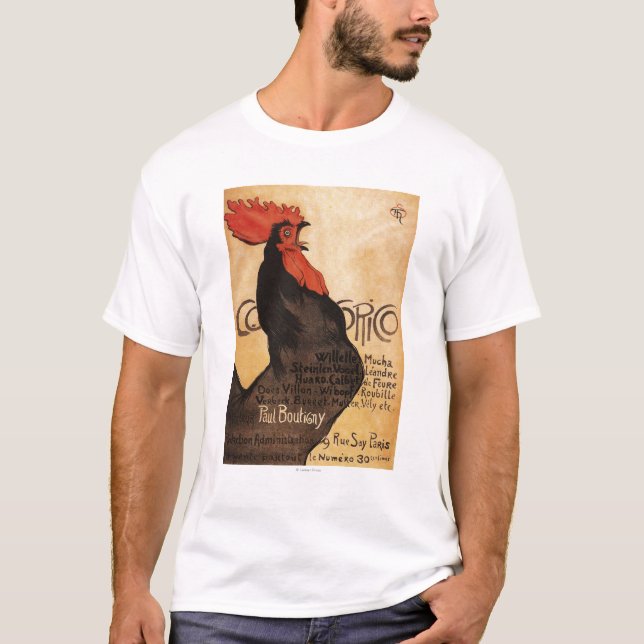 T-shirt Affiche promotionnelle de coq périodique de (Devant)