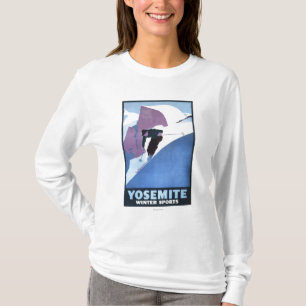 T-shirt Affiche promotionnelle de ski de sports d'hiver