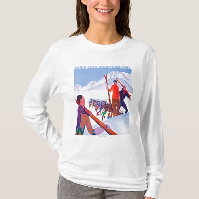 T-shirt Affiche promotionnelle ferroviaire de PLM (Devant)