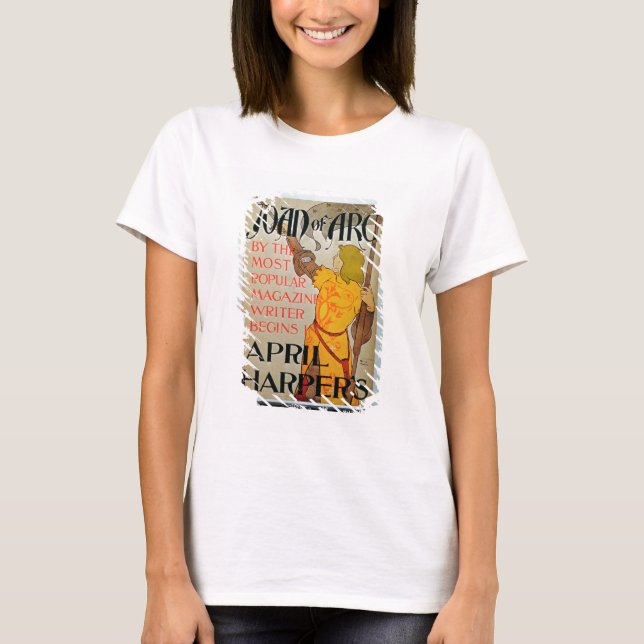 T-shirt Affiche publicitaire 'Jeanne d'Arc' en avril Harpe (Devant)