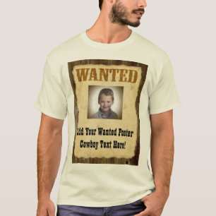 T-shirt Affiche Recherchée, cadre de tableau vintage
