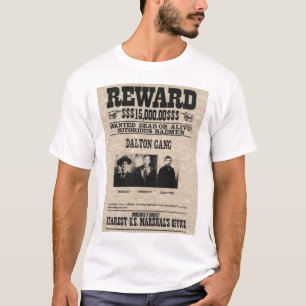 T-shirt Affiche Recherchée - gang Dalton
