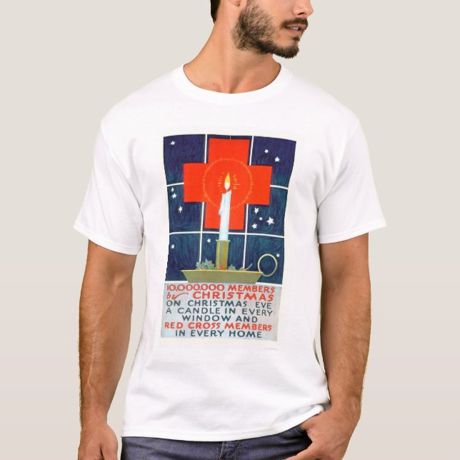 T-shirt Affiche recruteuse de Noël de Croix-Rouge (Devant)