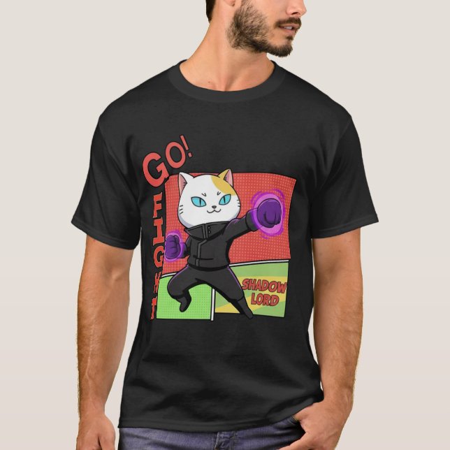 T-shirt Affiche Rétro de Solo Meow-ling Level Up (Devant)