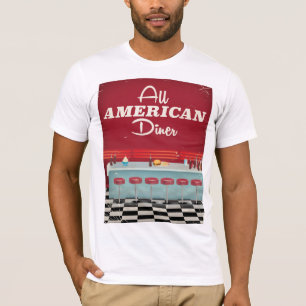 T-shirt Affiche Rétro Diner Américain