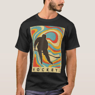 T-shirt Affiche Rétro Sport Hockey sur Glace Vintage