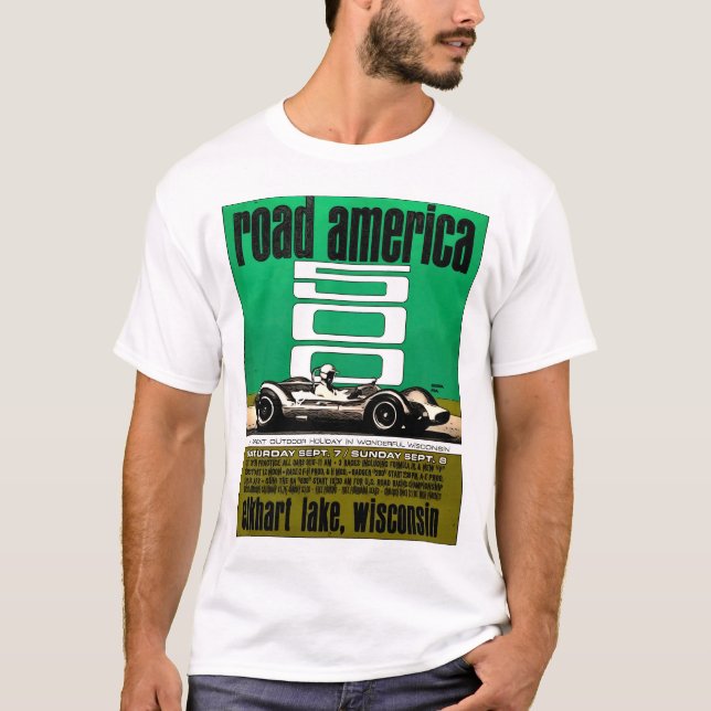 T-shirt Affiche - Road Amérique 500, Elkhart lake, (Devant)