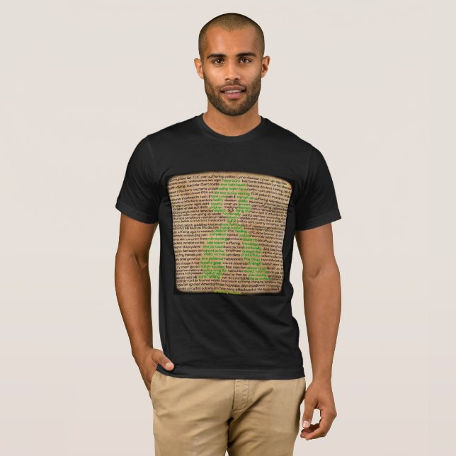 T-shirt Affiche sur les sentiments de la maladie de Lyme,  (Devant entier)