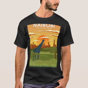 T-shirt Affiche sur les voyages dans le parc national de N