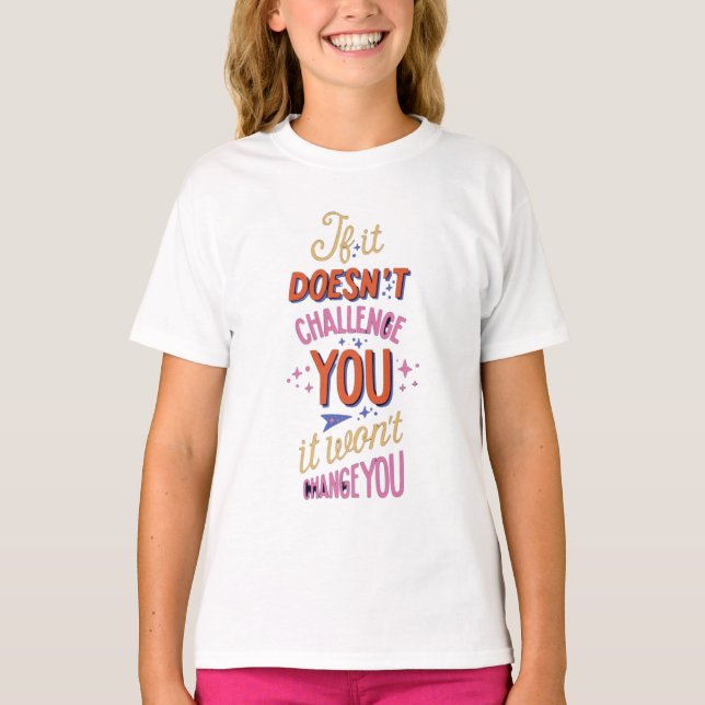 T-shirt Affiche/Tee de citation de typographie inspirante (Devant)