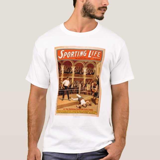 T-shirt Affiche théâtrale de boxe de jeu "de la vie (Devant)